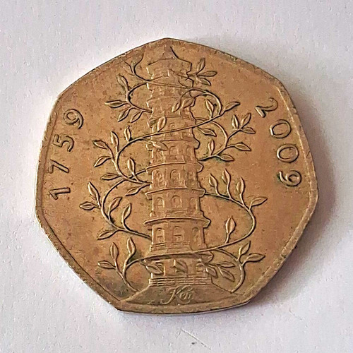 1759 2009 50p coin kew - 50p,