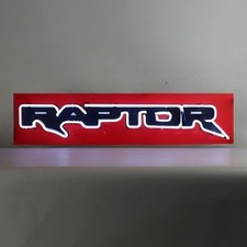 Ford Bronco Raptor Logo 32"x8" Red Black & White Neon Light Sign Vintage Decor