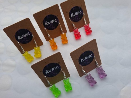 Handmade gummy bear - bear, earrings