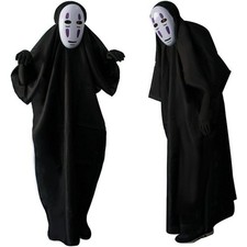 Cosplay Costume No Face Man Spirited Away Costume with Mask gloves Halloween UK