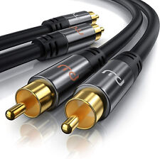 Primewire - RCA Cable 10 m HQ Audio - 2RCA to 2RCA Male Stereo Audio Cable