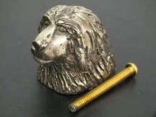 VINTAGE BRASS DOG CAR MASCOT