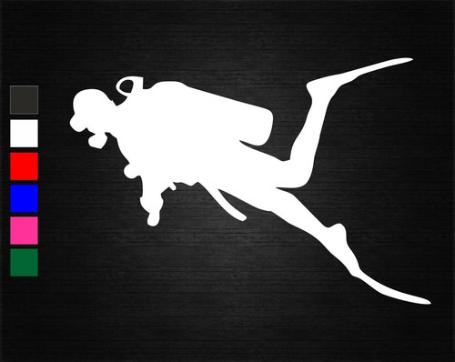 Scuba diver sea vinyl decal - scuba,