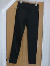 BRAND NEW - BLACK WAXED TROUSERS - SIZE M /EUR (FIT WAIST 28") - POSTED NEXT DAY