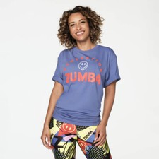 Zumba T-shirt Top - Destination Zumba Tee - Lilac - One Size - Unisex - BN