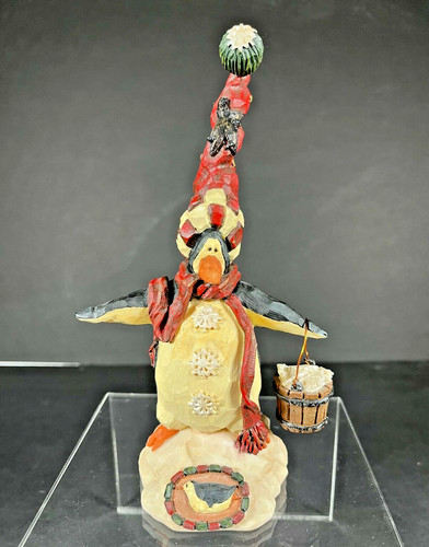 Christmas penguin figurine - christmas,