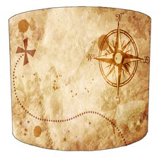 Old Nautical Maps Lampshades Matches Nautical Duvet Covers Cushions & Curtains.