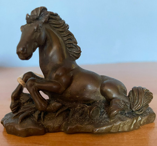 Antique bronze horse 19th - horse,