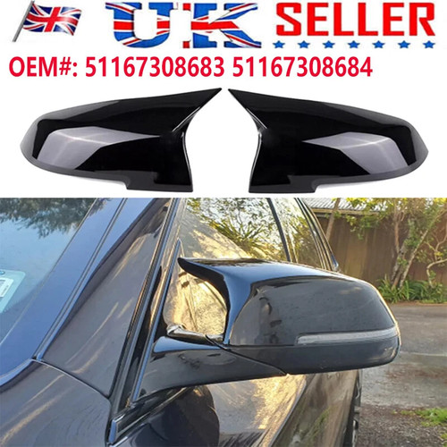 Gloss black wing rearview - black,