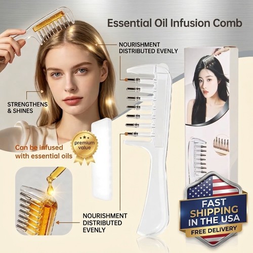 Scalp oil applicator comb - applicator,