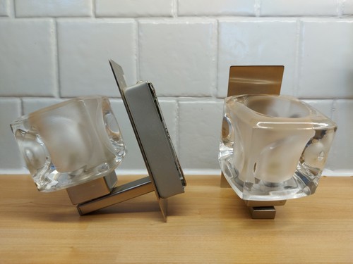 Pair glass ice cube - pair, of
