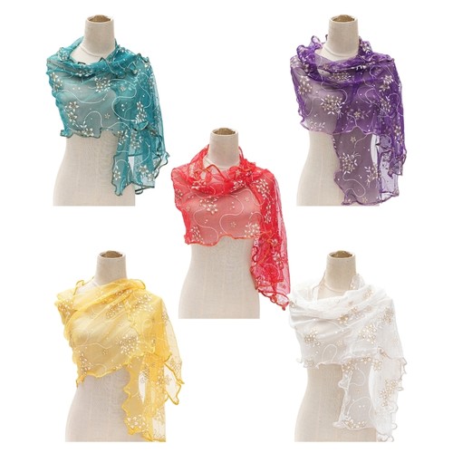 Luxury floral lace scarf - luxury,