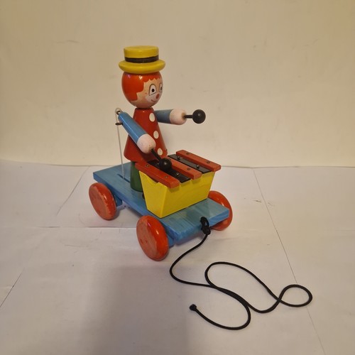 Vintage wooden pull - wooden, pull-along