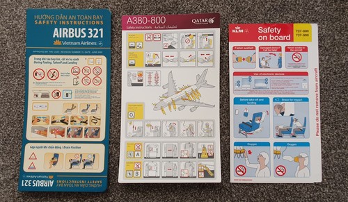 Airline safety cards vietnam - safety,