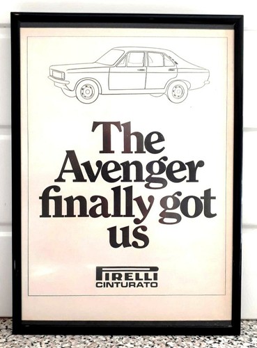 Framed original classic car - classic, ad