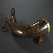 Antique South African Powder Horn, Cape of Good Hope 1857