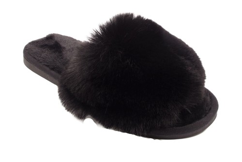 Ladies fur slippers womens - fur,