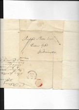 1814 OUTER  POSTED GARSTANG TO WESTMINSTER. 2 LINE FEINT GARSTANG MILEAGE MARK