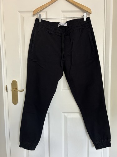 Zara men black jogger trousers - black,