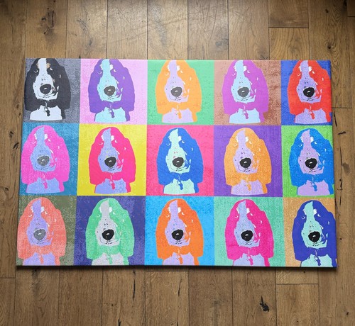 Original basset hound pop art - original,