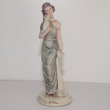 Capodimonte A Belcari Dear 1987 Figure Art Deco Style Elegant Lady 10 Inch