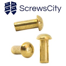 Solid Brass Button Round Head Rivets DIN 660   M2 M3 M4 M5 M6