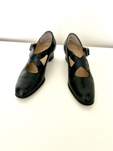 Vintage clarks black leather - black,