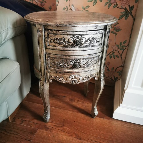 Antique silver cabinet shabby - silver,