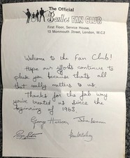 The Beatles Fan club Welcome