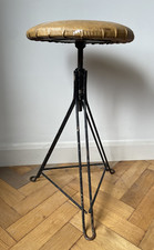 Adjustable Vintage Industrial Factory Machinist Engineers Stool retro chic boho