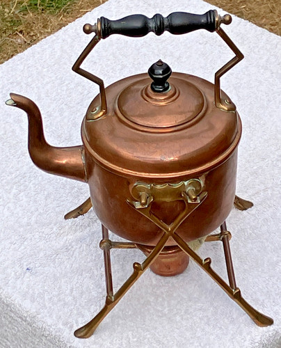 Vintage copper kettle brass - copper,