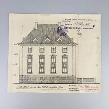 Antique blueprint from 1928