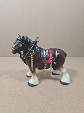 Porcelain Clydesdale Shire Horse With Harness 5” 