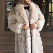 Men's Faux Fur Coat Fox Fur
