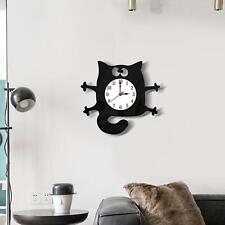 Cat Shaped Wall Clock Non- Clock for Home Wall Bedroom