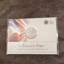 2013 A Timeless First George and The Dragon Fine Silver £20 Pound Coin