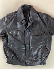 Vintage Leather Bomber Jacket