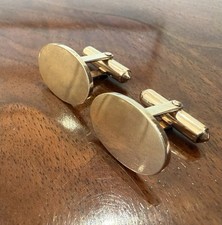 18ct Gold Oval Cufflinks - 12g