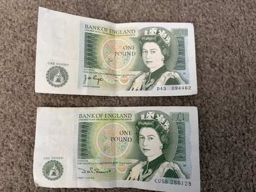 British one pound notes two - pound,