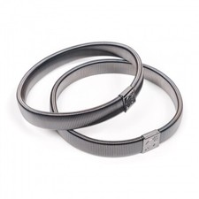 Pack of 2 Shirt Armbands Sleeve Garters Holder Stretchy Gun Metal Colour Boxed