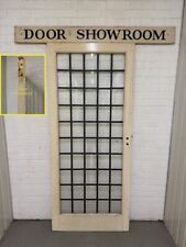 Reclaimed Old Wooden Leaded Glass Front Door 2000 x 855mm