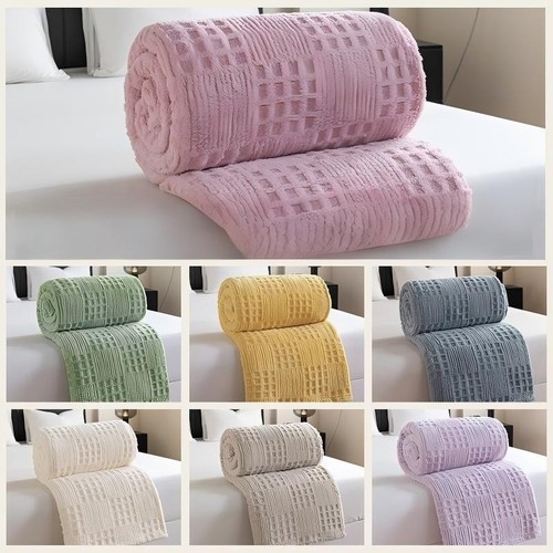 Flannel fleece blanket mink - flannel,