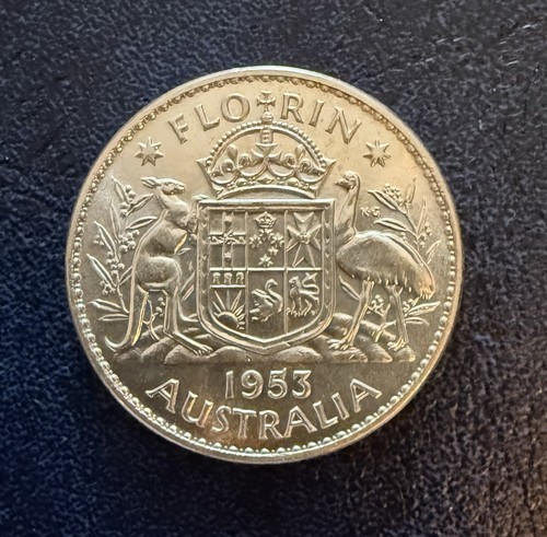 1953 australian florin - 1953, 50%