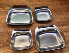 Robert Welch Old Hall Set 4 Nibbles Dishes Stainless Steel Mid Century Retro