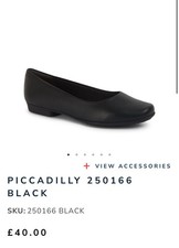 Piccadilly Black Flat Shoes 250166 Women’s Size UK 5 EU 38