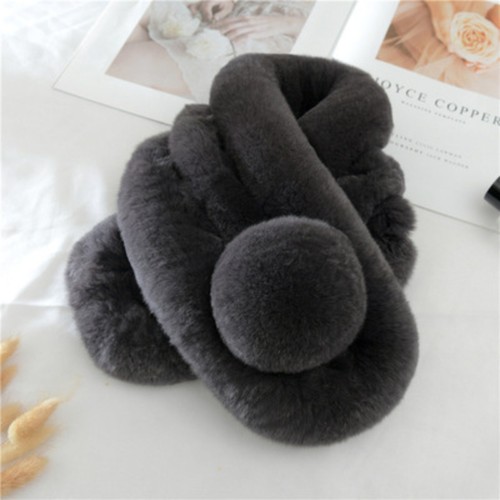 100 real rabbit fur scarf - real,