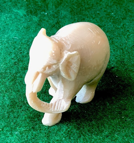 Small soap stone elephant - small,