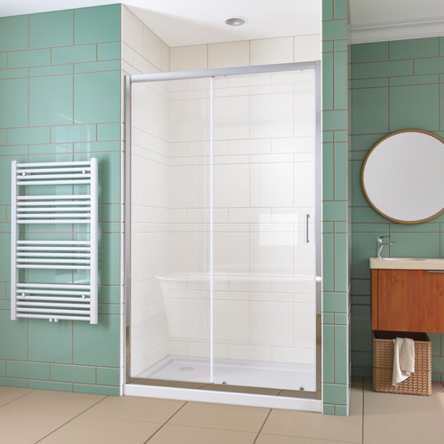 Sliding shower enclosure - sliding, and
