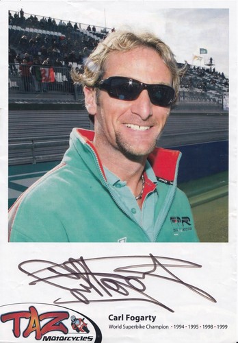 Signed carl fogarty autograph - signed,