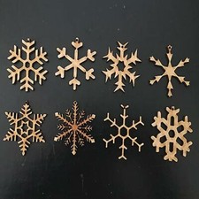 8 x Wooden Christmas